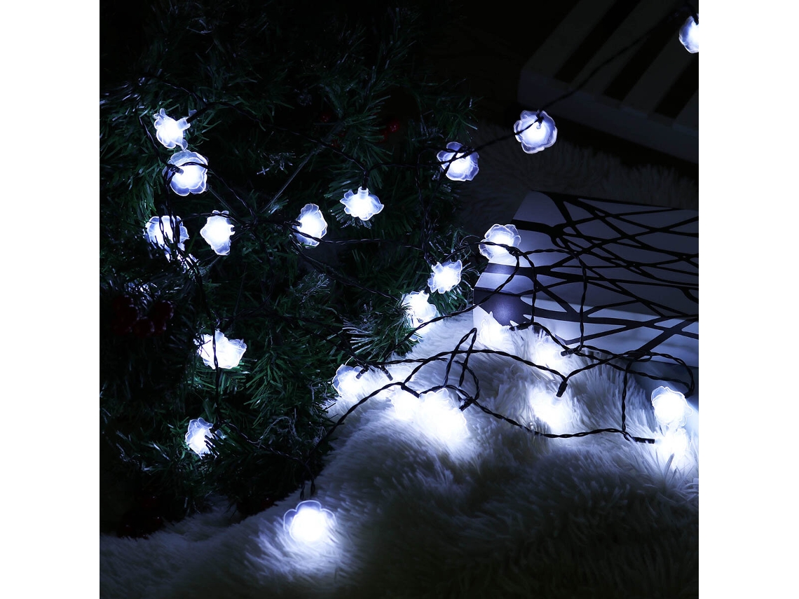 11m-branco-11/12/22m Luzes Led Solares À Prova D'água Festa De Natal Jardim Decoração De Casa