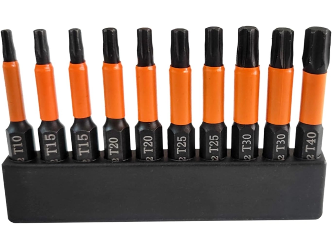 Conjunto De 10 Brocas Segurança Invioláveis Para Parafusadeira