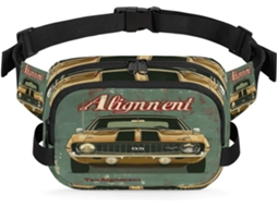 Pochete Vintage com Logo de Carro para Mulheres 22 8 X 6 3 X 15 5 Cm Design Diy Pa Impermeável de Alta Qualida