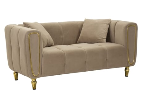 Sofá Alma Cinza Com Almofadas Cm 155x81x71 Mauro Ferretti