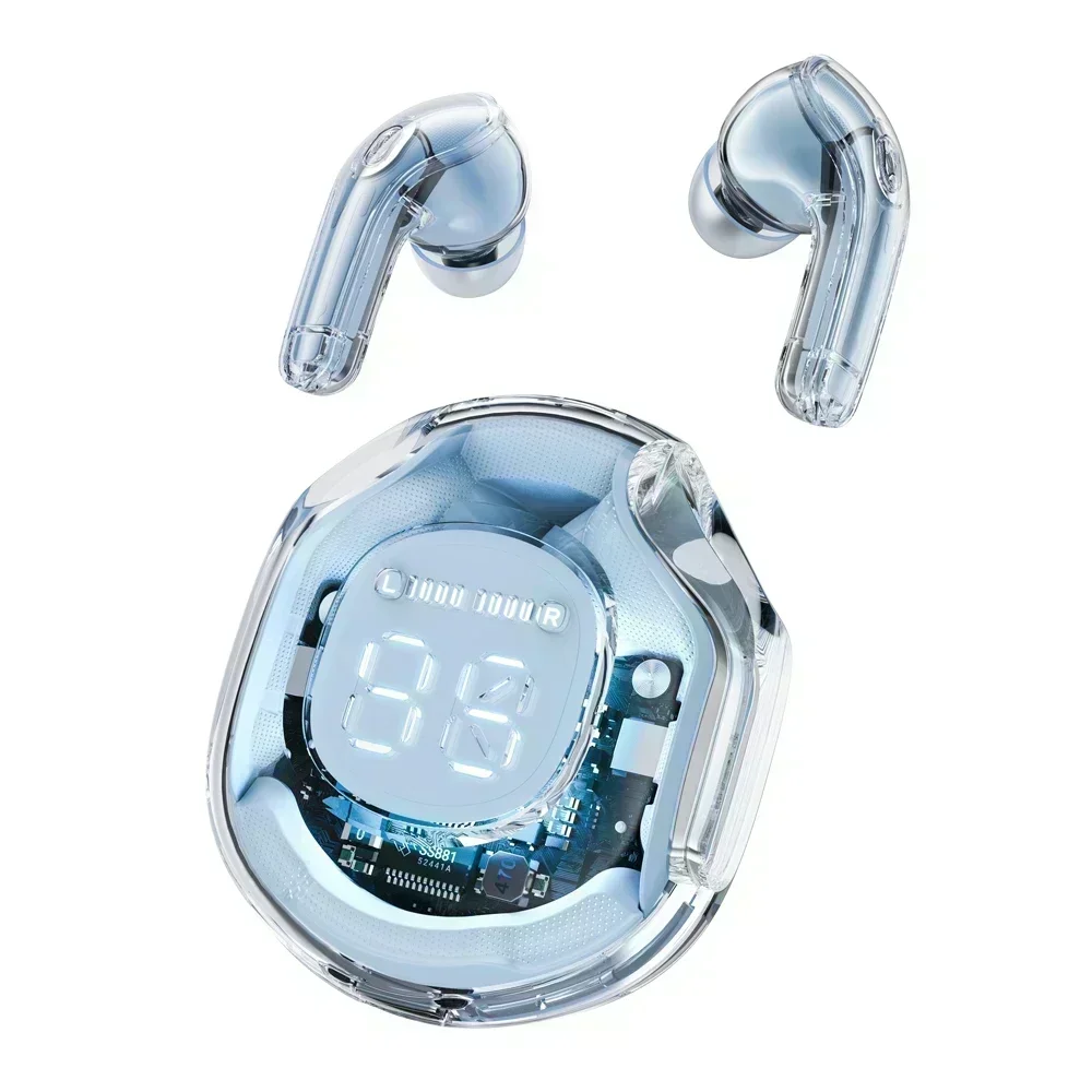 Fones De Ouvido Esportivos Tws Para Jogos (azul Gelo), Com Cancelamento De Ruído E Controles De Toque.