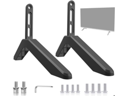 Lurelia Suporte Para Tv Não Especificado Suporte Para Tv Com Pé Compatível De 32 A 75 Polegadas Carga Máxima De 45 Kg Metal Preto