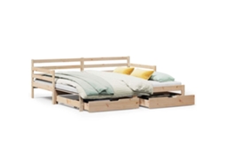 Sofá cama com Gavetão e Gavetas Sem Colchão 90x200 Cm MAISON EXCLUSIVE