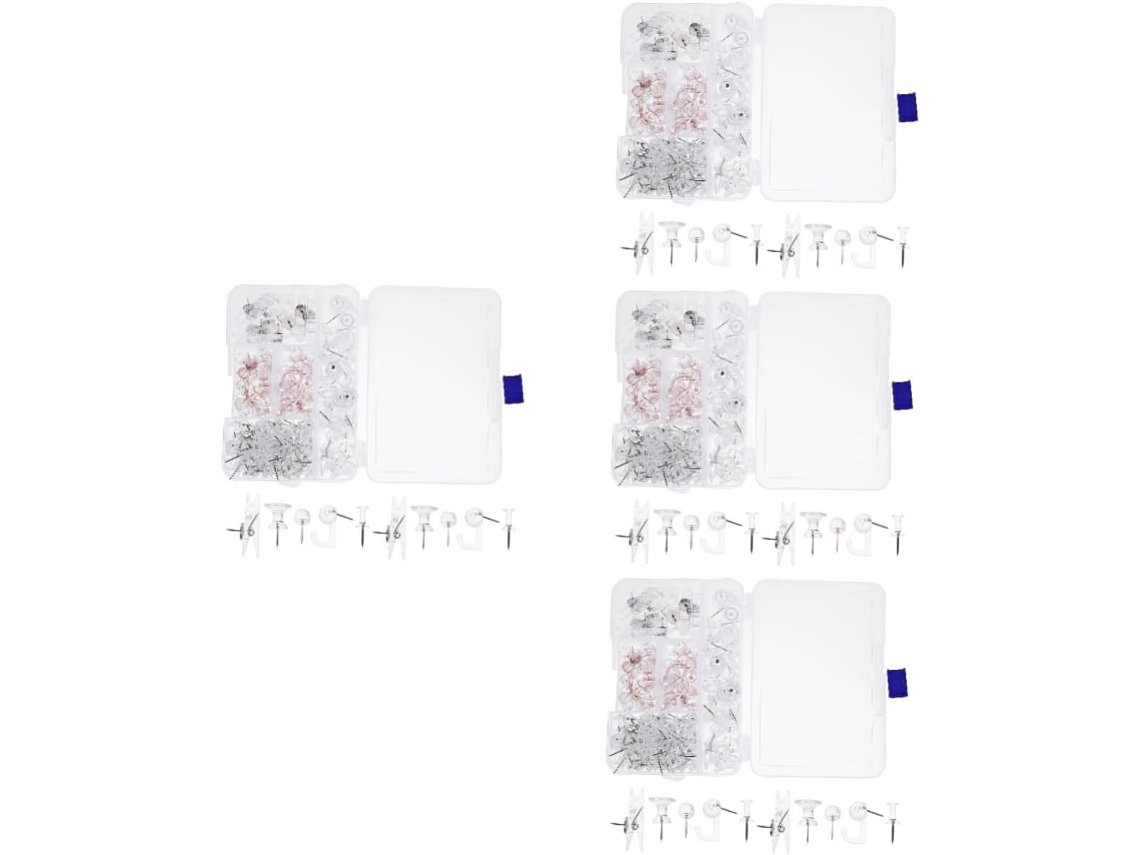Tachinhas Para Escritório, Tamanho Pequeno, 4 Unidades, Planas,