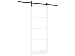 Conjunto 1 Porta Deslizante Vidaxl Branco Madeira De Pinho Maciça (93 X 232 Cm)