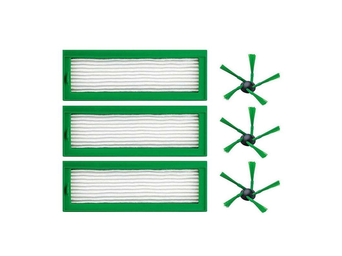 Acessório para Aspiradores VO manutenção 3X Filtro Hepa Filtro Alergia MicroFiltro + 3X Escova Conjunto Vo