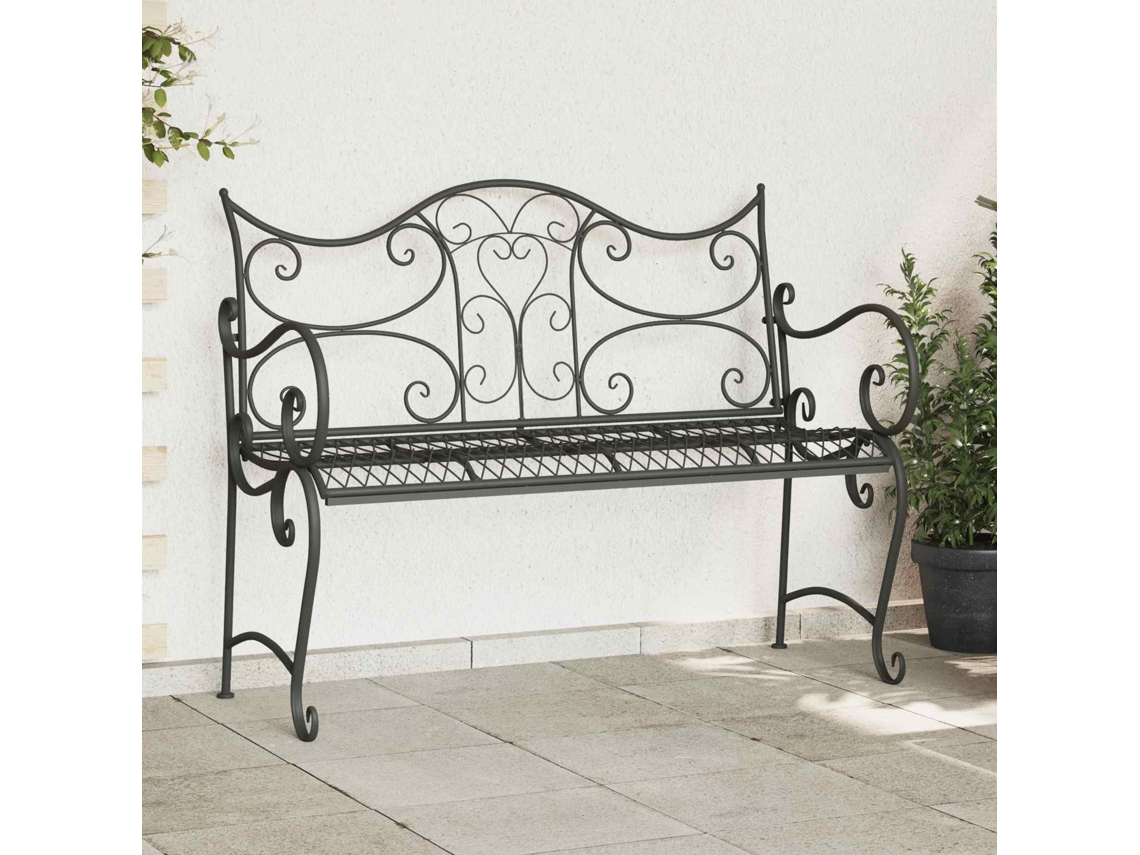 Vidaxl Banco De Jardim 2-número De Lugares 114 X 56,5 X 90 Cm Aço