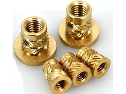 Chifres de Bronze Antigo, Chifres de Metal, Porca de Cobre com Flange Serrilhada, Fio Moldado a Quente Por Injeção