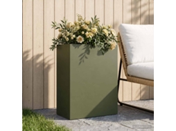 Vidaxl Vaso De Jardim Verde-azeitona 40 X 20 X 50 Cm