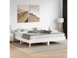 Vidaxl Cama Sem Colchão 180x200 Cm Madeira De Pinho Maciça Branco