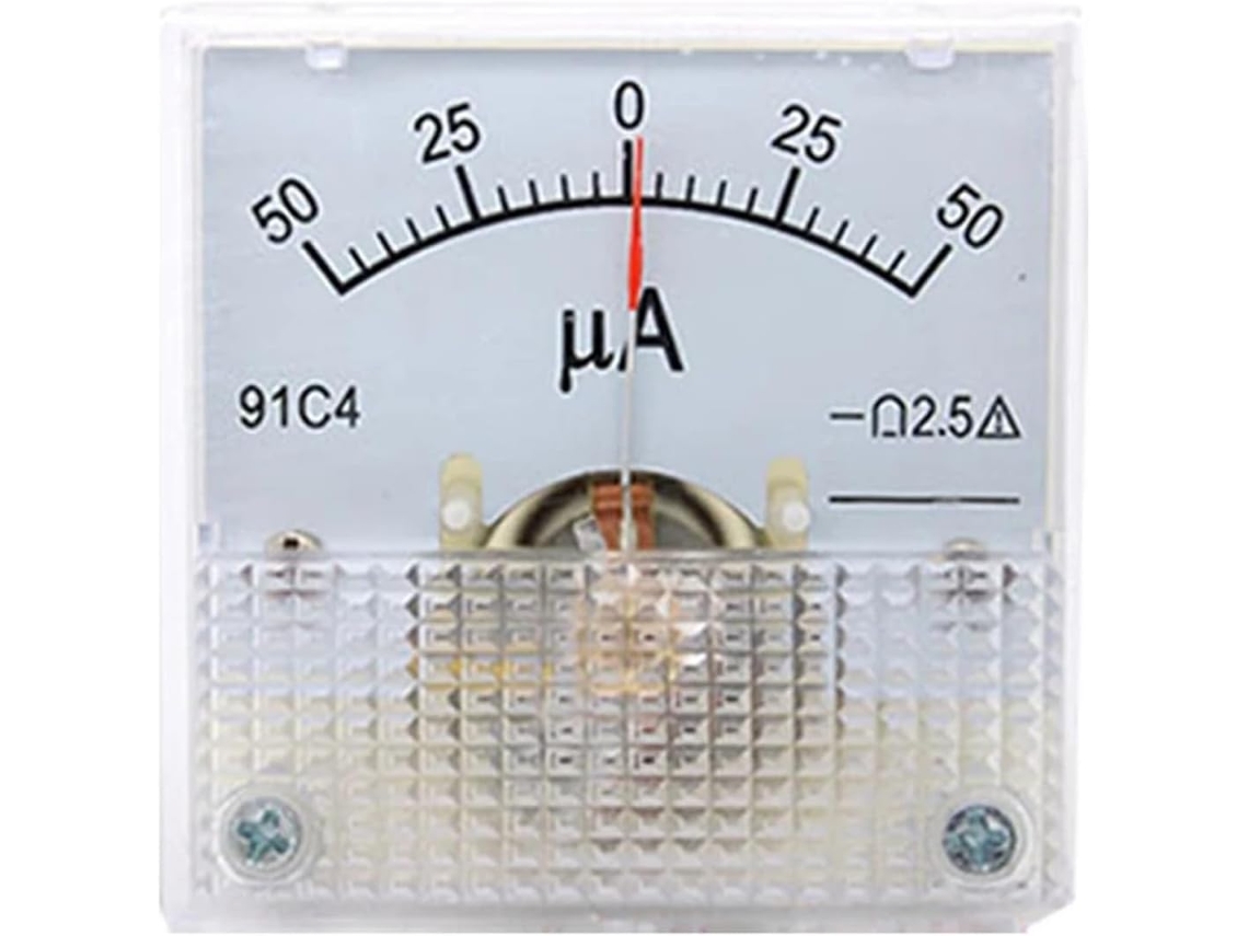 Amperímetro Analógico Cc Microamperímetro 91c4 0-100µa Awg 2 5