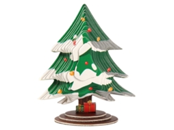Árvore De Natal 3d Em Papel Com Papai Noel Da Laxiscreed, Quebra-cabeça Infantil Construtivo