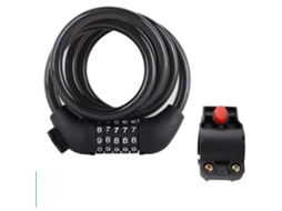 Cadeado Para Bicicleta, Cadeado Antifurto Com Combinação Reconfigurável, Cadeado De Segurança Sem Chave De 5 Dígitos, Cabo Retráti Aquaforge
