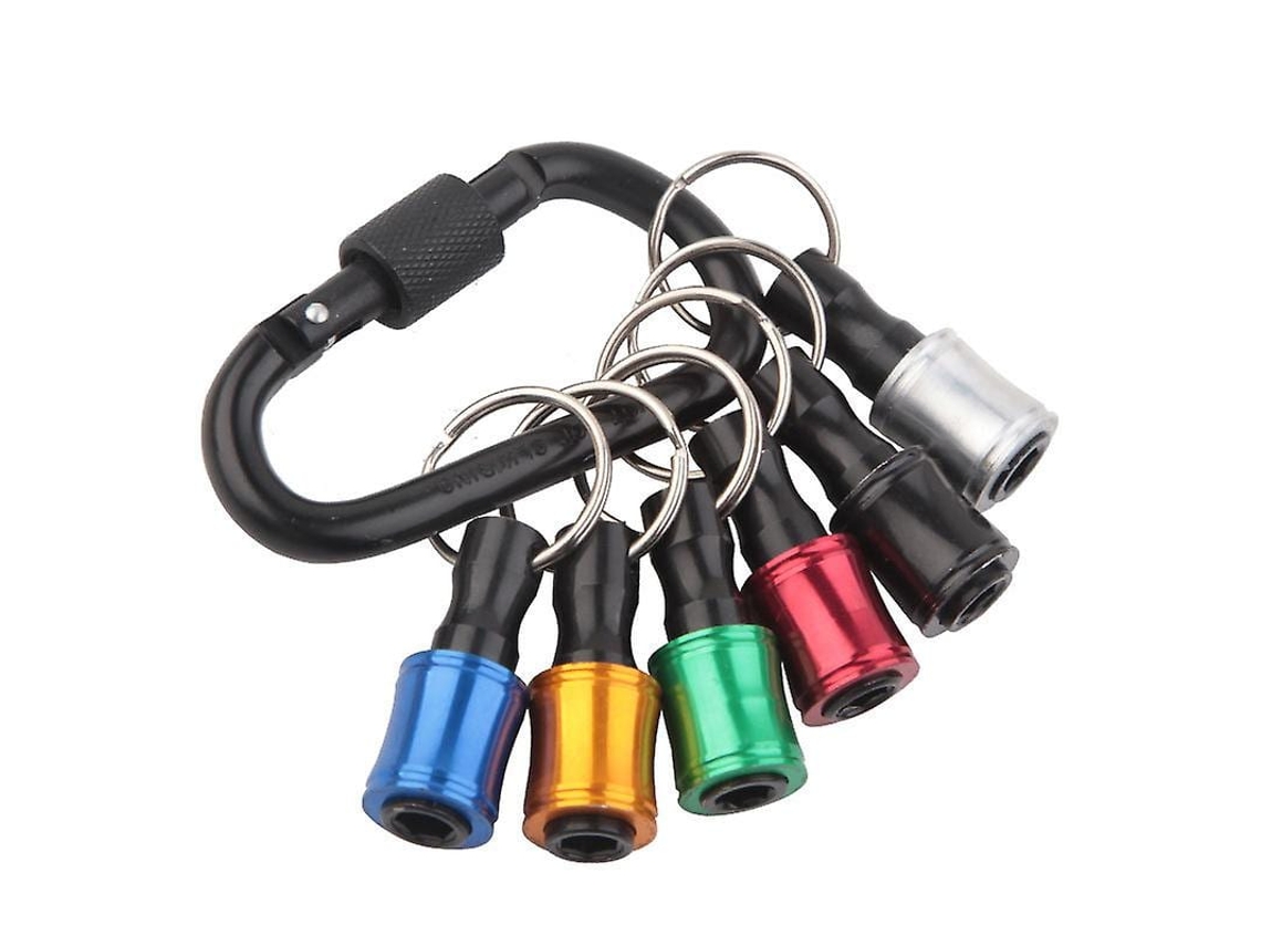 6 Acessórios De Parafuso Com Conexão Hexagonal 1/4 Polegada Adaptador De Troca Rápida Com Anel De Chave