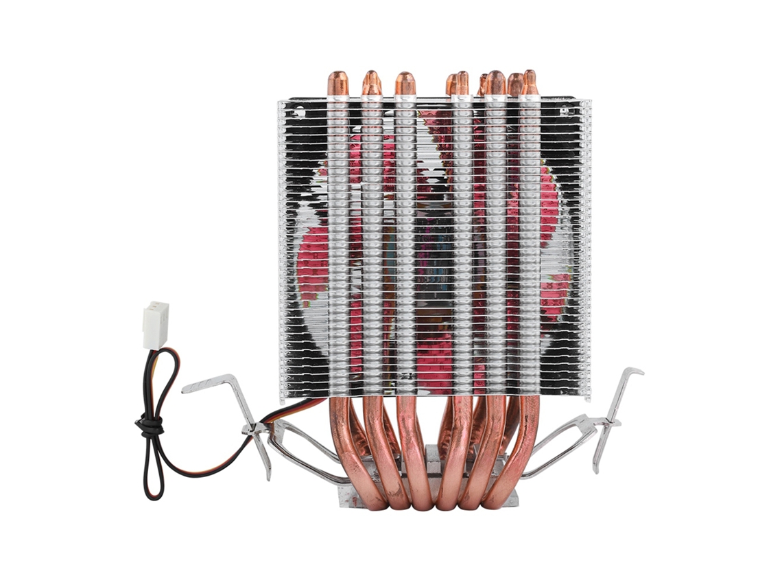 Cooler De Ventilador De Cpu Com Dissipador De Calor E 6 Calores Para Intel Lag, Cores Opcionais Luz Dourada