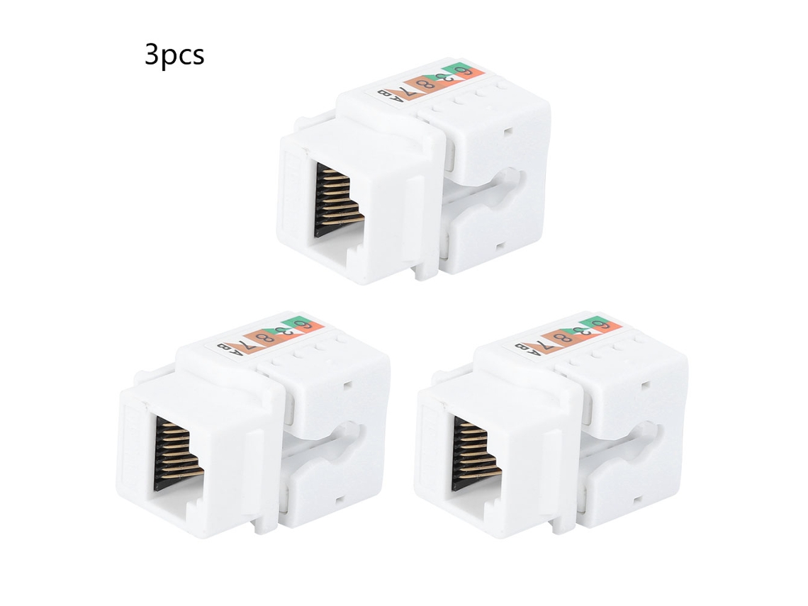 Módulo De Informação De Cabo De Rede Single Port Cat5e Rj45-8p8c Para Computador Com Tampa Anti-poeira
