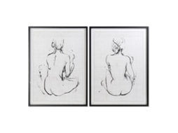 Quadro DKD HOME DECOR Lady (70 x 2.5 x 90 cm)