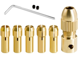 Conjunto De 6 Adaptadores Broca, Metálicos, 0,5 A 3 Mm, Troca Rápida