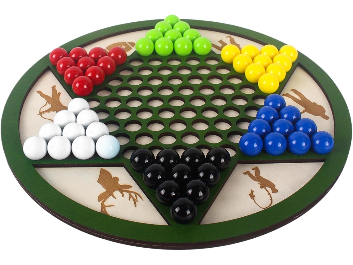 Jogo De Damas Chinesas, Tabuleiro De Damas Chinesas De Madeira