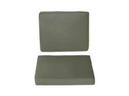 Conjunto 2 Almofadas para Cadeiras Capas Removíveis, Espuma Estofada, Acolchoadas, Máximo Conforto Tecido Poliéster, Escuro Cinza