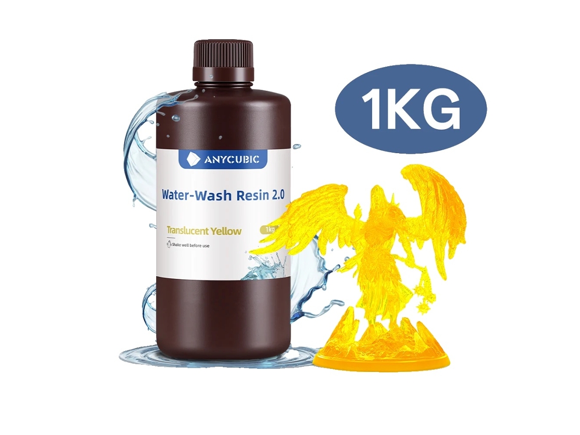 Resina Lavável Em Água, Baixa Viscosidade, Limpeza Amigável Ao Usuário, T-amarelo 1kg