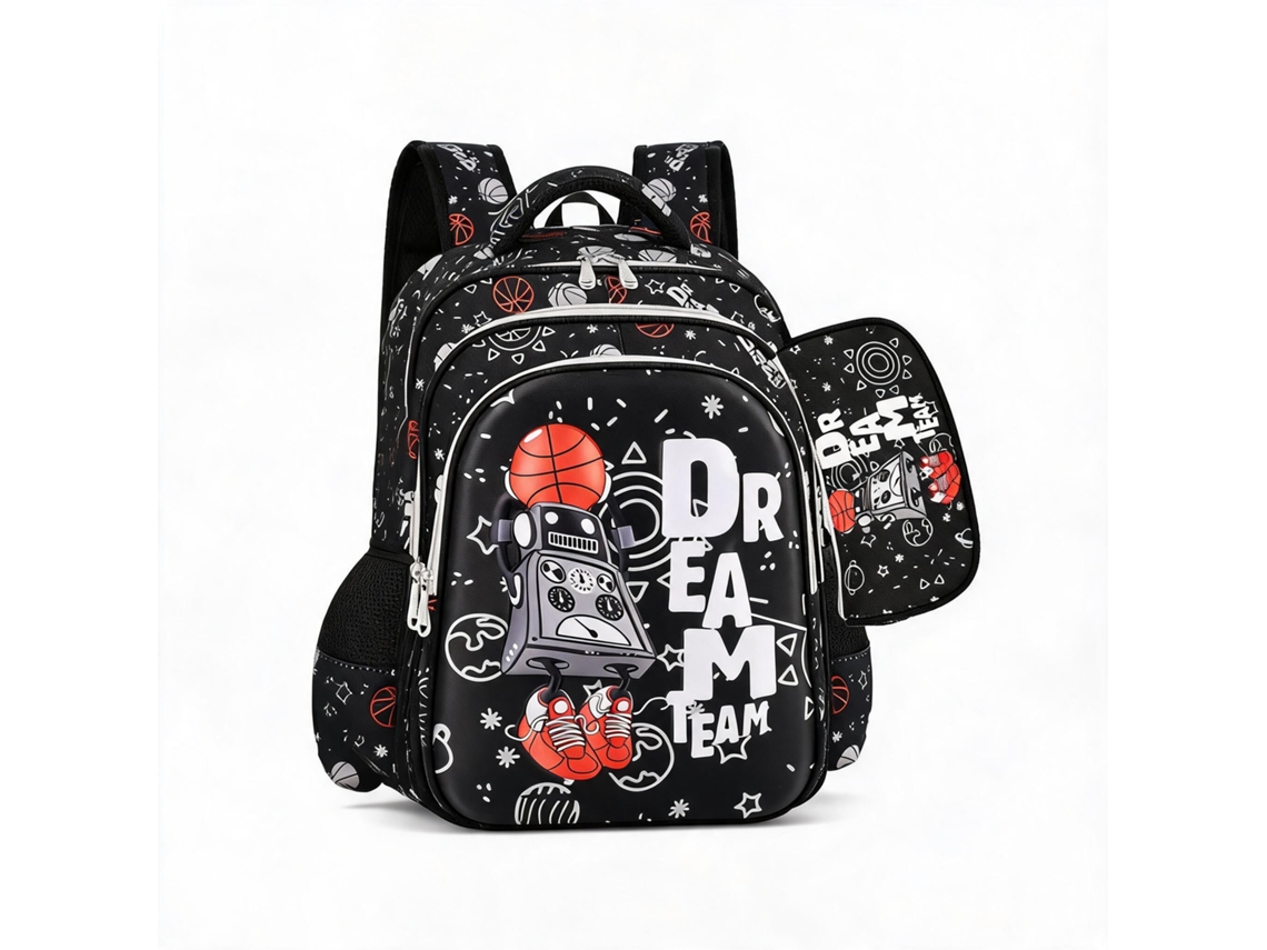 Mochila De Estudante 3d Casca Rígida, Leve, Suporte Lombar, 16 Polegadas Com Estojo Incluído