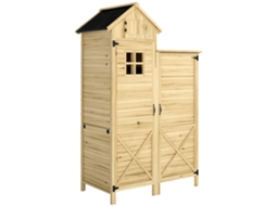 Capanno For Attrezzi Has 2 Zone With Shelves Regolabili Is Window. In Wood Of Fir 106x57x167 Cm Wood
