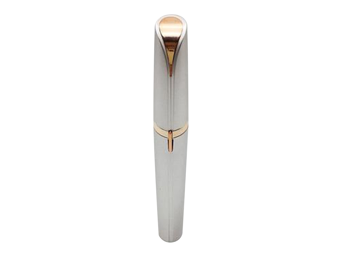 Depilador elétrico para lábios, corpo e rosto, dourado, funciona a bateria.