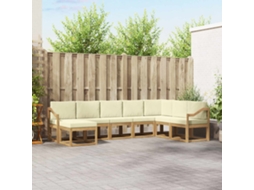 Vidaxl Conjunto De Sofás Para Exterior 8 Unid. Branco E Creme
