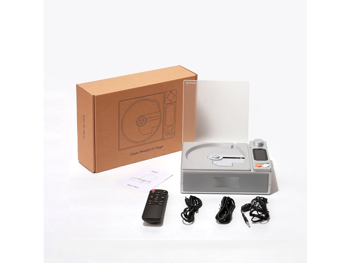 Leitor Cd Portátil, Alto-falante Sem Fio 5.1 Com Bateria De 4000 Mah, Rádio Fm, Usb, Suporte Para Mp3 E Wma