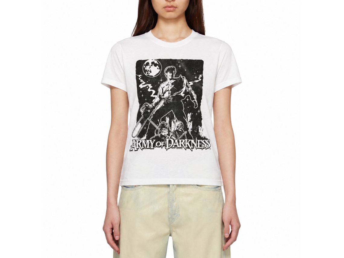 Rockinstone Army Of Darkness Movie Army Of Darkness Movie Stark Night White Adult T-shirt Size:m