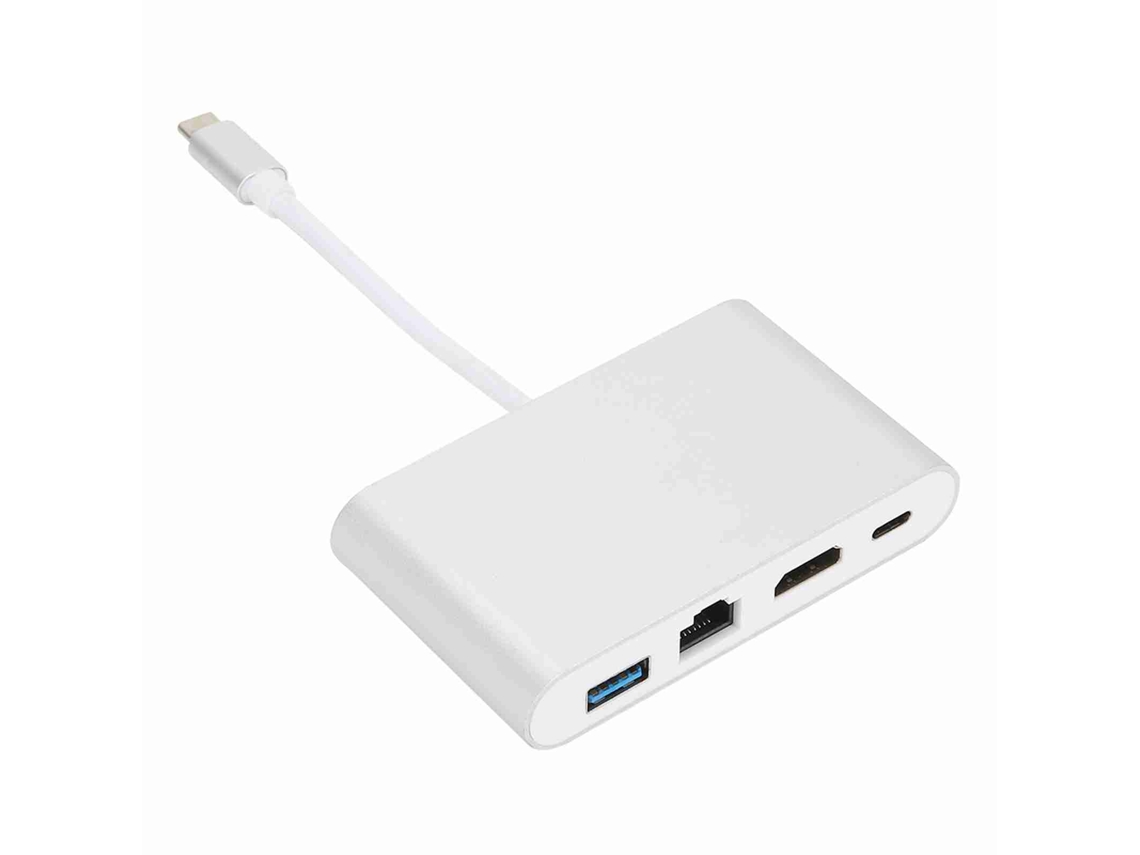 Adaptador Type c Hdmi 4k LAXISCREED com Rj45 Usb 3.0