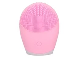 Escova de Limpeza Facial Elétrica Silicone Rosa Claro - Limpador e Massageador Poros Faciais GOKOCO