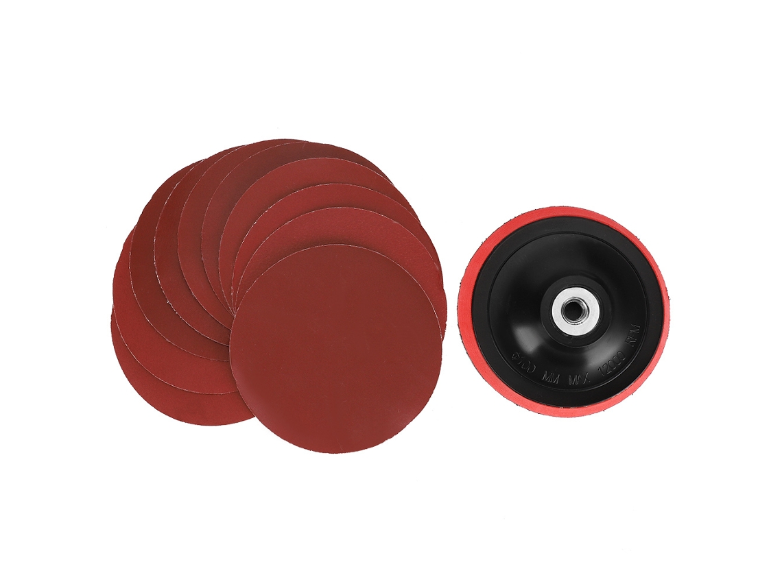 Laxiscreed Disco De Lixa De 4 Polegadas Com Rosca M10 E 10 Discos De 180 Grit Para Pintura E Acabamento