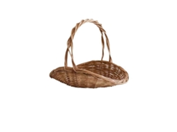 Cesta De Piquenique Grande Em Vime Com Alças Duplas Para Frutas, Legumes E Flores. Decoração Rústica Para Casa.