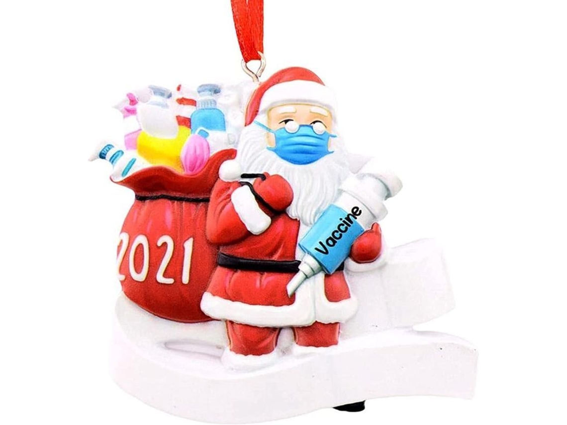Adornos De Árbol De Navidad 2021 Personalizados Mini Únicos Pequeños Decoraciones Divertidas Para Interior Con Cinta Y Caja Exquisita
