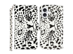 Capa Em Couro Pu Com Suporte Para Apple Iphone 16 Plus - Cabeça De Leopardo