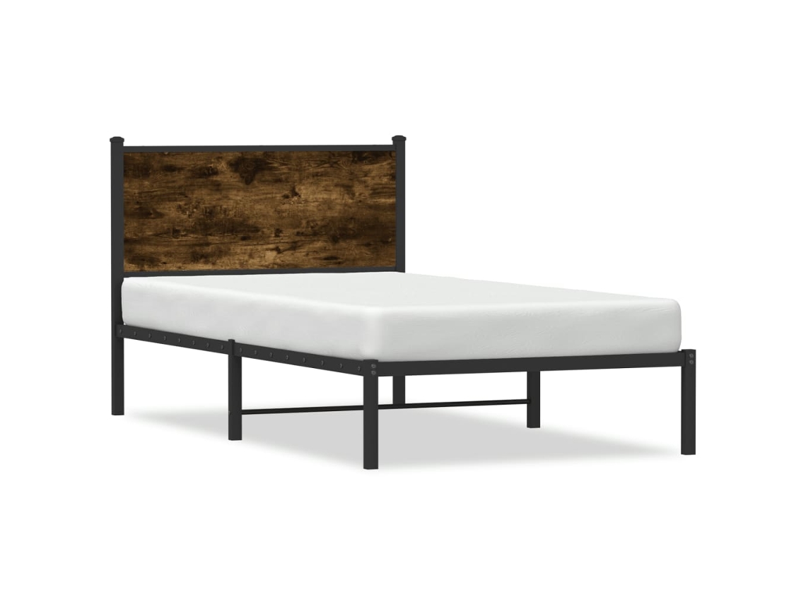 Bed Frame, Bed Frames Vidaxl Marrom Aço (100 X 190 Cm)