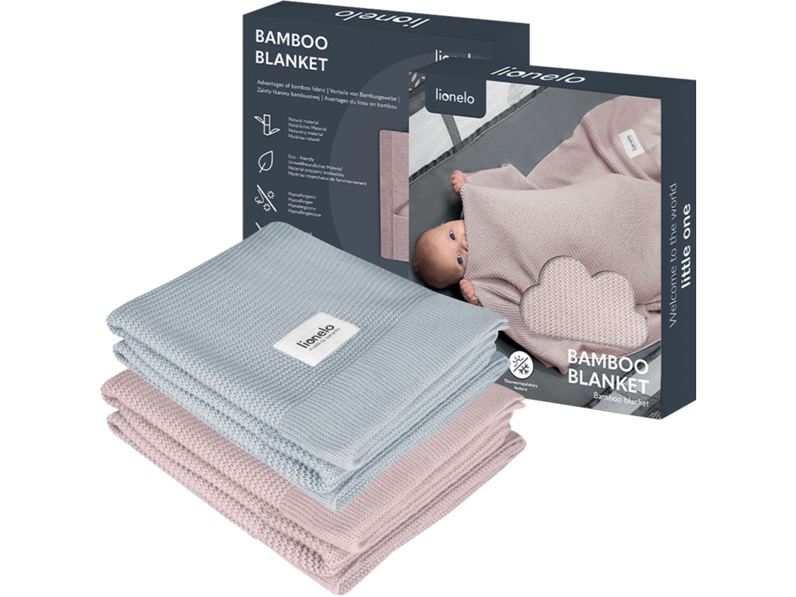 Conjunto De 2 Mantas De Bambu De Bebé Lionelo Bamboo Blanket - Cores Diferentes - 100% Algodão De Bambu - 100x75cm - Termorreguladoras