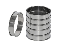 Conjunto De 6 Aros Para Muffin Inglês De 10 Cm(4 Polegadas), Aros De Aço Inoxidável Para Muffin, Aros Para Bolo, Redondos, Prateados