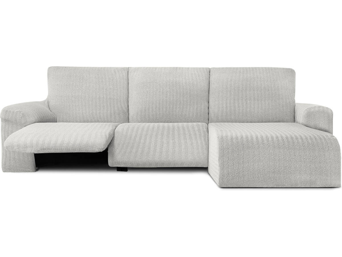Capa de Chaise Longue Relax Direita EYSA Premium Jaz Tecido Multielástico (360 x 120 x 120 cm - Poliéster e Algodão - Crudo)