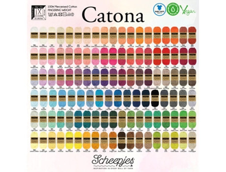 Fio Algodão Mercerizado SCHEEPJES Catona 50G 130 Old Lace