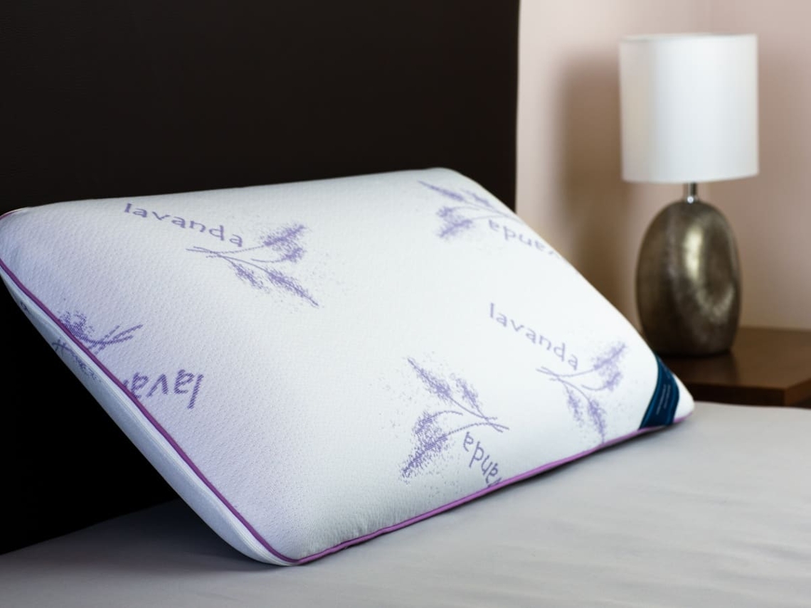 Travesseiro Viscoelástico Núcleo Luxe Lavanda 70 Cm Ikon Sleep Firmeza Média
