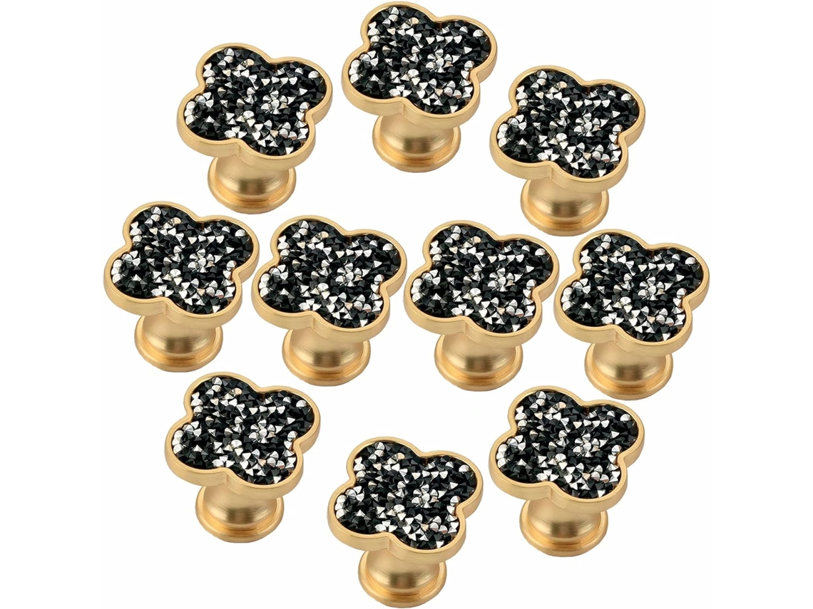 Ganchos De Parede Multifuncionais, Puxadores De Gaveta, Conjunto De 10 Peças Em Liga Zinco Com Furo Único Para Cômoda E