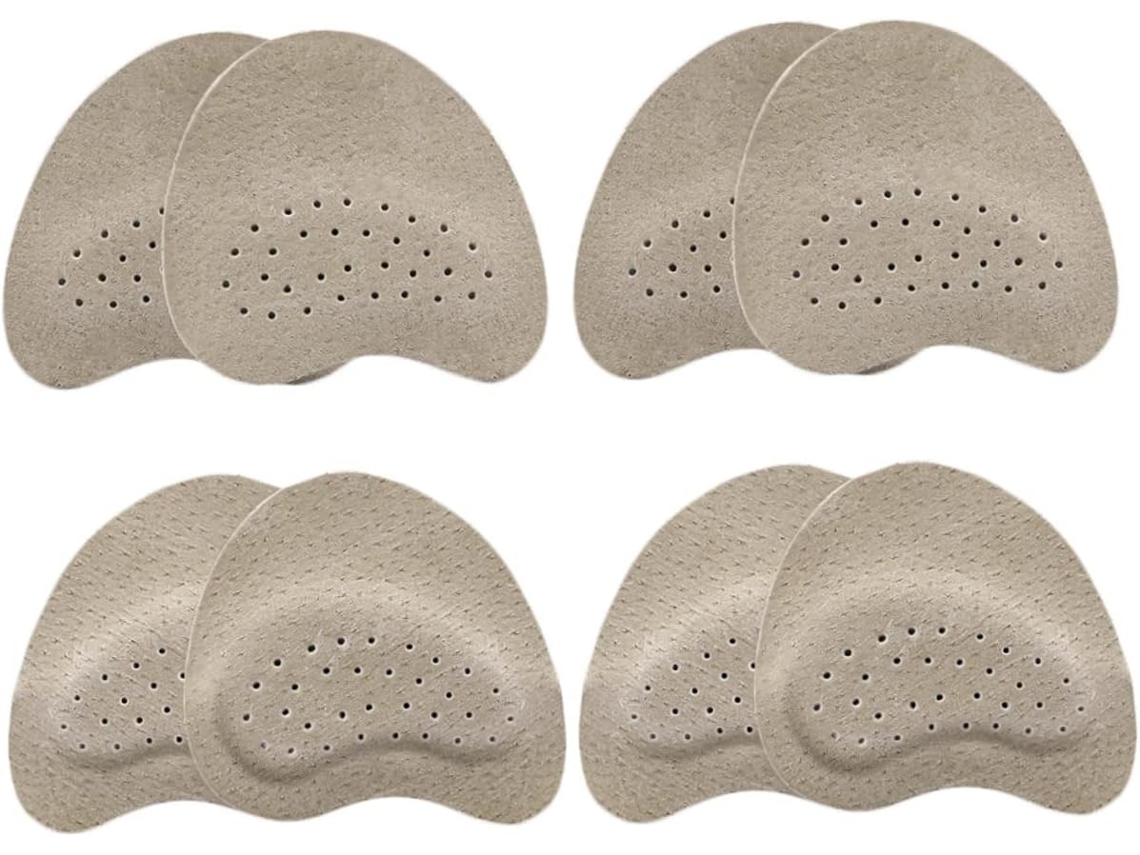 4 Pares De Protetores Calcanhar E Antepé Antiderrapantes Para Pantufas Crochê, Protegem As Solas Dos Pés No Escritório