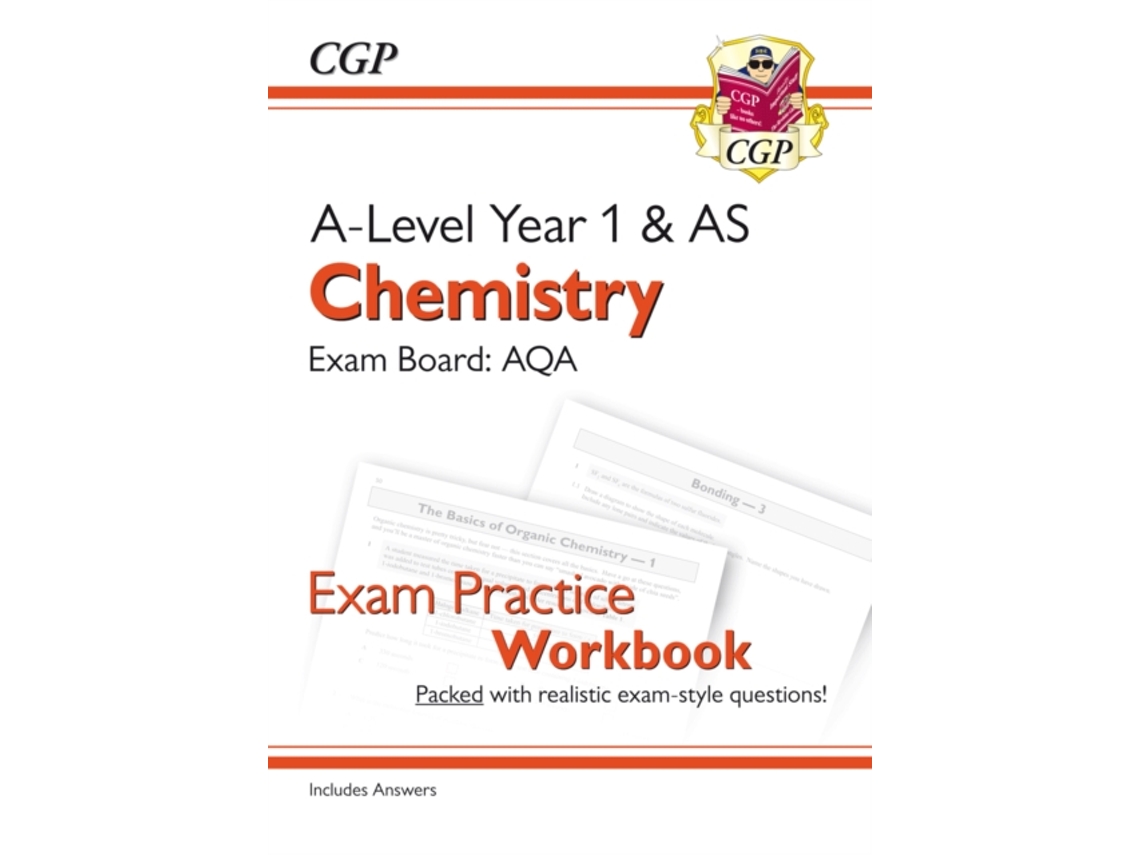 Livro A-Level Chemistry AQA Year 1 amp AS Exam Practice Workbook - includes Answers de Cgp Books (Inglês)