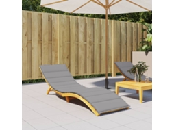 Vidaxl Almofadão P/ Espreguiçadeira 200x60x3 Cm Tecido Oxford Cinzento