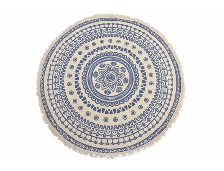 Tapete  Mandala redondo 94x94 azul