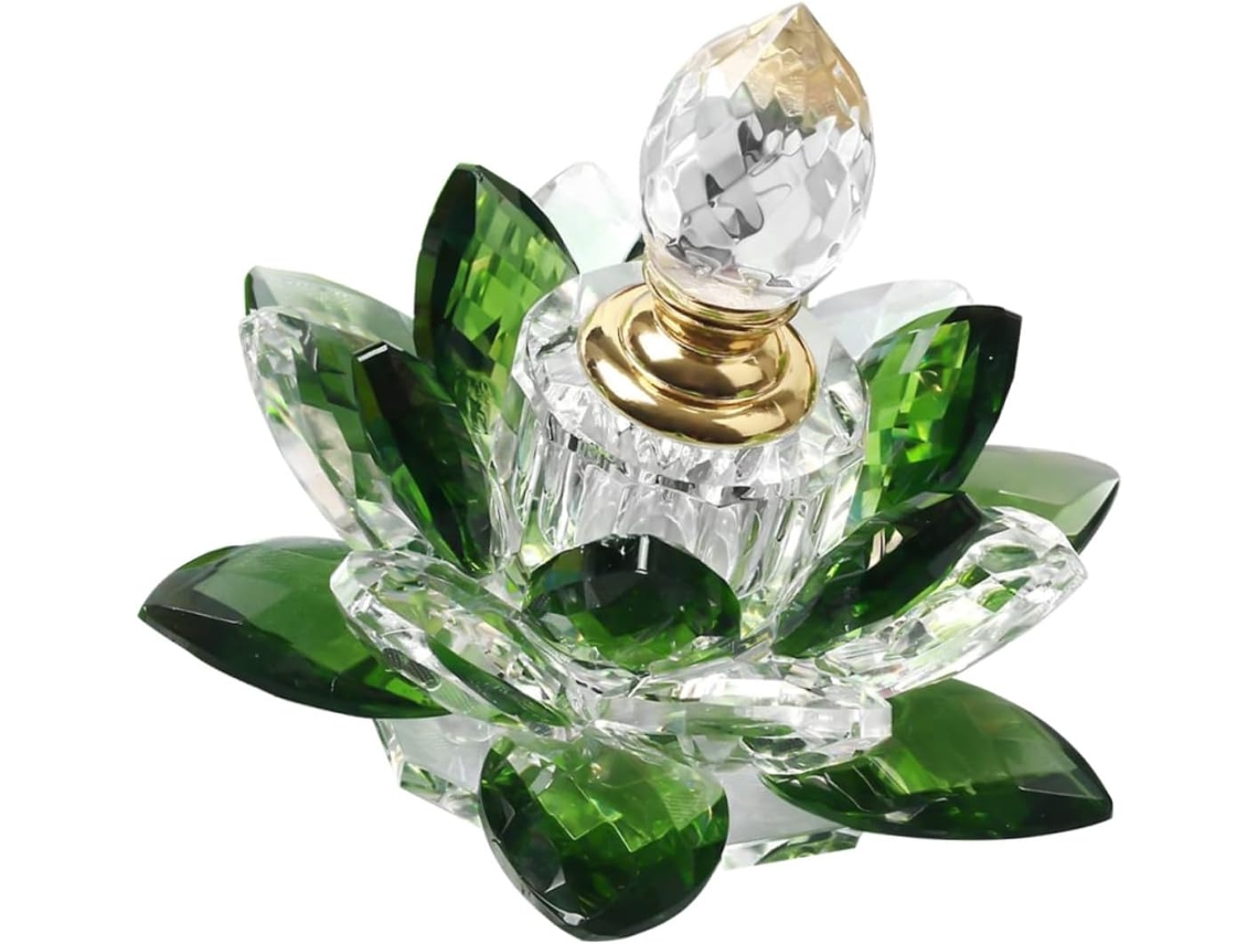 Frasco De Perfume De Vidro Verde, Recipiente Portátil Vazio Em Formato De Flor, Viagens, Presentes E Gokoco