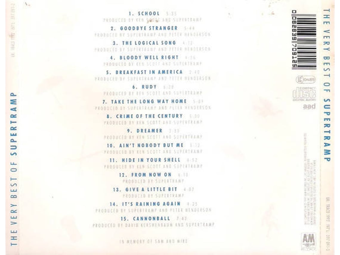 CD Supertramp The Very Best Of (Vol.1) Worten.pt